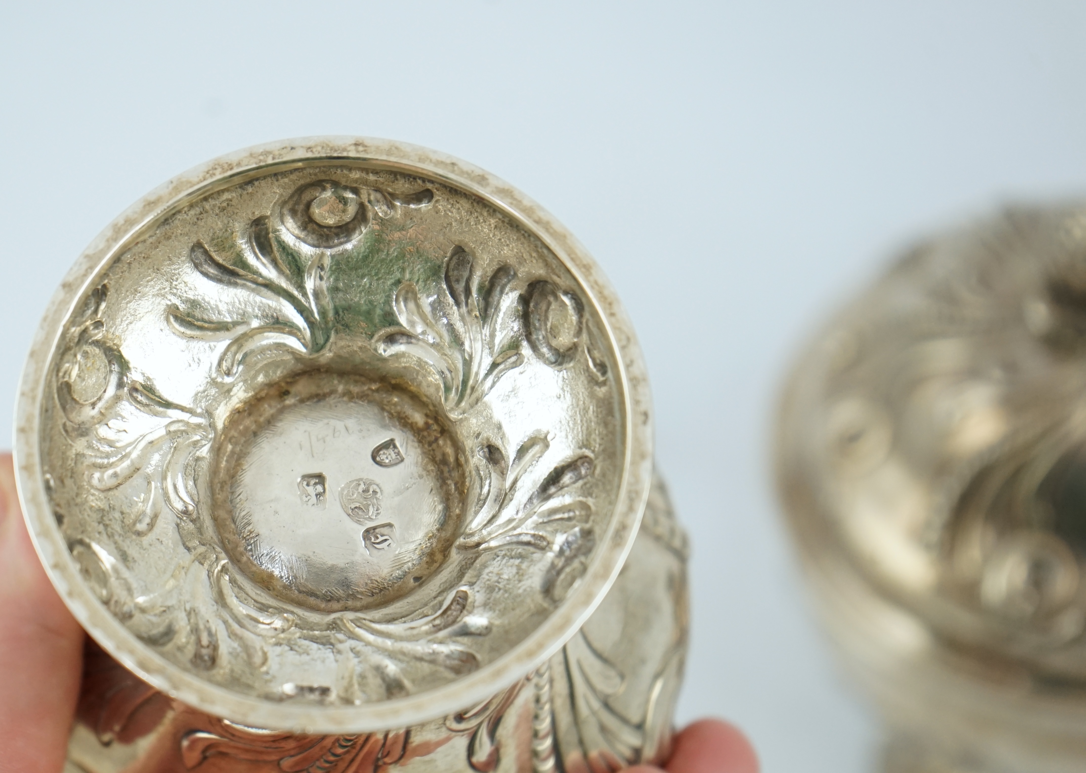 A pair of early George III silver tea caddies and a sugar bowl, by Samuel Taylor